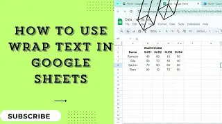 How To Wrap Text In Google Sheets