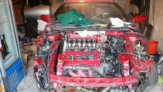 First start with built engine alfa gtv 3.0 turbo