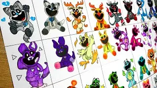 Drawing Monsters Rejected and Forgotten Critters | Poppy Playtime | Smiling Critters
