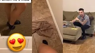 Dropping my towel to see my boyfriend reaction 