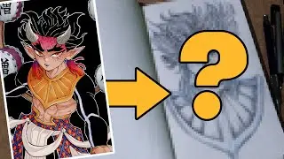 Drawing Hantengu / Zohakuten | Demon Slayer / Kimetsu No Yaiba | in Skecthbook - Comic Book Style