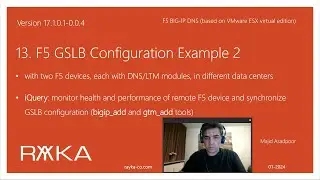 13. F5 GSLB Configuration Example2 Part1: this video