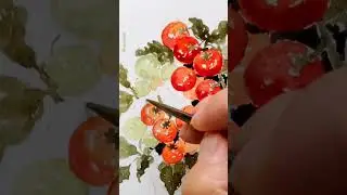 Let's Paint Cherry Tomato Plant with Watercolors