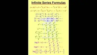 Infinite Series Formulas