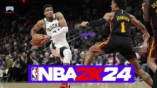 MILWAUKEE BUCKS VS ATLANTA HAWKS NBA 2K24 PS4 GAMEPLAY