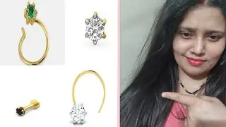 My Gold and Diamond nose ring Design Collection /Gold nose pin /Diamond nose ring Collection....