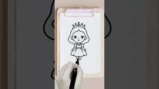 how to draw a cute little princess