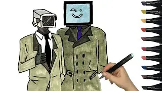 SKIBIDI CAMERA MAN and TV MAN DRAWING