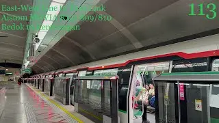 SMRT (EWL) Ride on R151 set 809/810 from Bedok EW5 to Kembangan EW6