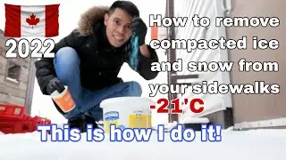 2022 This is how I do it! | How to remove compacted ice and snow from your sidewalks |