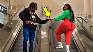 GRABBING STRANGERS CHEEKS ON THE ESCALATOR!!