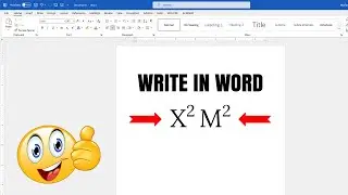 How to Type Square in Word document | Type x square as superscript