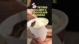 Trying Jollibee’s Chocolate Sundae for the First Time 🍨