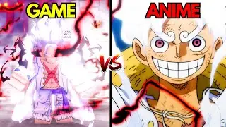 Fruit Battlegrounds - All GEAR 5 LUFFY Moves Vs Anime