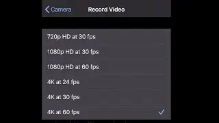 How to change iPhone Video Settings