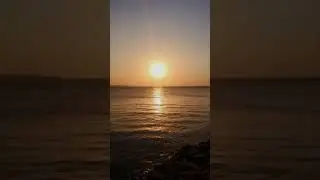 Pôr do sol na península da ponta d'areia, em São Luís. 