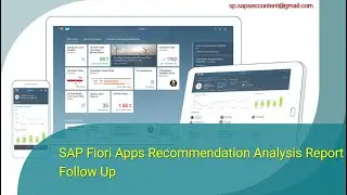 SAP Fiori Apps Recommendation Analysis Report - FOLLOW UP