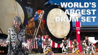 WORLD'S LARGEST DRUM SET! Guinness Record! (Culture Festival – Kitaakita, Japan)