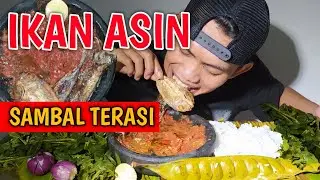 IKAN ASIN SAMBEL TERASI | LALAP BAWANG MERAH PETAI REBUS