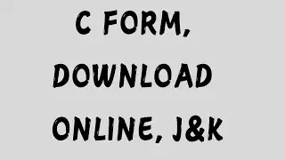 C FORM DOWNLOAD ONLINE //JAMMU AND KASHMIR