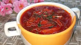 Delicious, Hearty, Lenten Borscht in 30 minutes. Vitamin Dinner. simple recipe