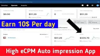 Unity High Ecpm Earning App || Unity Self Click Earning App || Earn Daily 10$