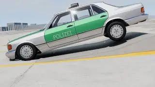 BeamNG Drive - Police Mercedes Benz W126 Suspension Testing
