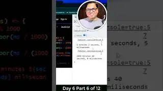 Day 6 Part 6 JavaScript function to receive miliseconds and convert it to days minutes