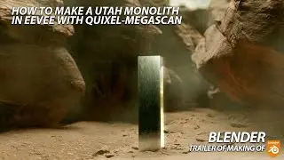 TRAILER How to make a Utah monolith (monolito) with Blender and Quixel Megascans