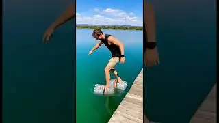 Guy starts walking on water