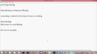 Java Programming: Static and Dynamic Binding