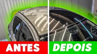 COMO ENVELOPAR o TETO do CARRO com PINTURA QUEIMADA (EM CASA, BARATO)