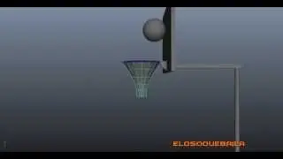 Basketball net animation in Autodesk Maya - Test