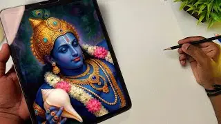 How to Draw Lord Vishnu | Easy Vishnu Ji Outline Tutorial 😍