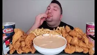 Brendan eats Raising Canes for lunch