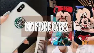 5 Easy DIY Phone Cases 🤳 ~ Harry potter , Mickey mouse, Starbucks, Jeans and more❤