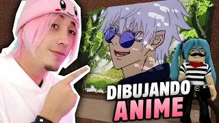 DIBUJANDO ANIME... PERO EN ROBLOX - SPRY PAINT
