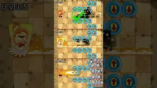 Fifty Fire Peashooters with Plant food vs 100 Sunday Edition Zombies - PvZ 2 #shorts