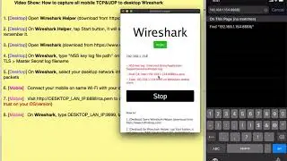 Capture all Mobile TCP&UDP and decrypt TLS  to your Desktop Wireshark
