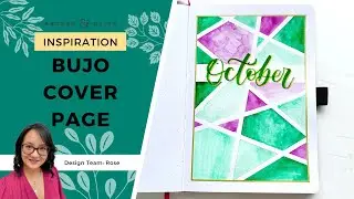 October Plan With Me Cover Page Set Up | Geometric Pattern Bullet Journal Theme
