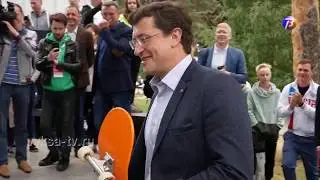 Выкса ТВ: Глеб Никитин открыл скейт-площадку в Выксе