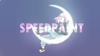 【Speedpaint】Girl on the moon // Девушка на луне