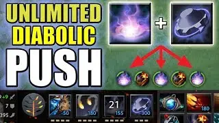 Rearm + Triple Diabolic Edict Push Build [Imba Tower DPS] Dota 2 Ability Draft