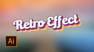 How to Create a Retro Text Effect in Adobe Illustrator | Adobe Illustrator #illustratortutorial