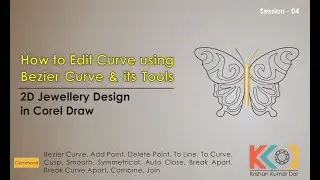 Session 04 | How to Create & Edit Curve using Bezier Curve | 2D Jewellery | Corel Draw | in Hindi