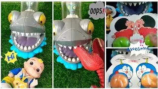 Satisfying Video Playing with Monster & Dino Toys Mixing Cartoon Candies and Cocomelon Toys.