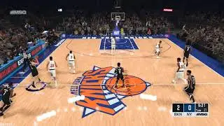 NBA 2K20 playing with MSG Network Scoreboard and Watermark