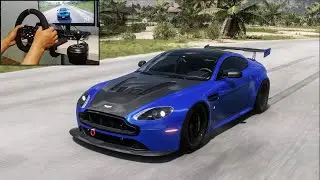V12 Vantage S Aston Martin - Forza Horizon 5 Gameplay with Steering Wheel