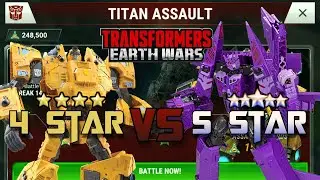 4 star vs 5 star Titan Transformers Earth Wars