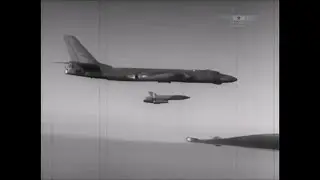 Soviet Navy Tu-16K-10 (Badger C) firing a K-10S missile (AS-2 Kipper)